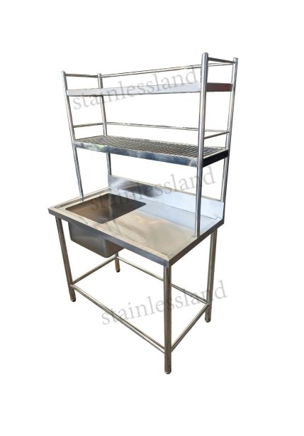 ซิ้งค์สแตนเลส  1 หลุมพร้อมที่พัก +ชั้นลอย 2 ชั้น