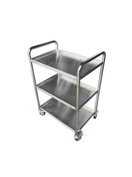 รถเข็น สแตนเลส 3ชั้น มือจับ2ข้าง