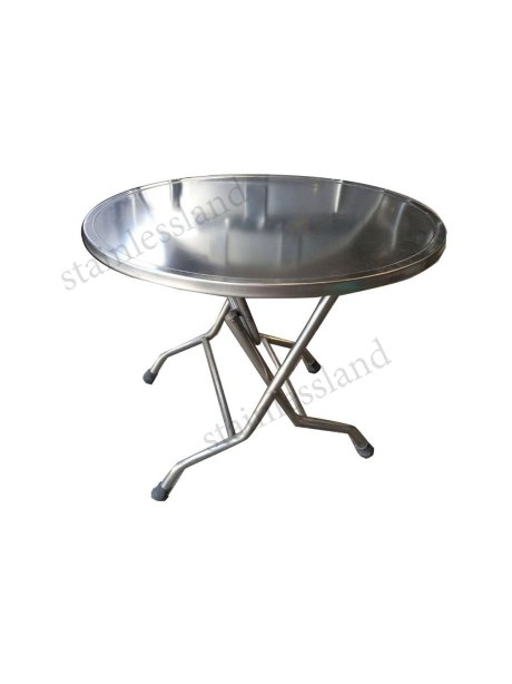 โต๊ะพับกลมสแตนเลส (ขนาดเล็ก)