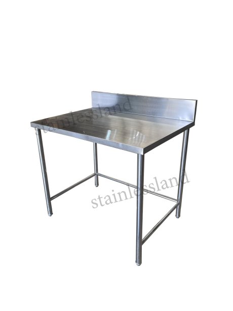 โต๊ะสแตนเลส 1 ชั้น พร้อมที่กันกระเด็น