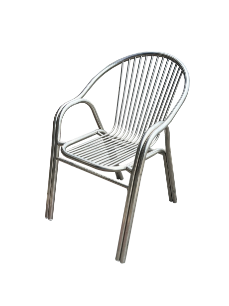 เก้าอี้พนักพิง สแตนเลส ความสูงรวมที่พัก 80cm.