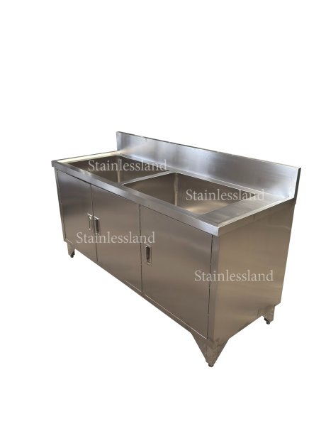 เคาน์เตอร์ซิงค์ 2 หลุม ขนาด 70x160x80 ซม.