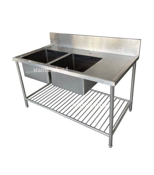 ซิงค์2หลุมพร้อมที่พัก+ชั้นล่าง 1ชั้นซี่