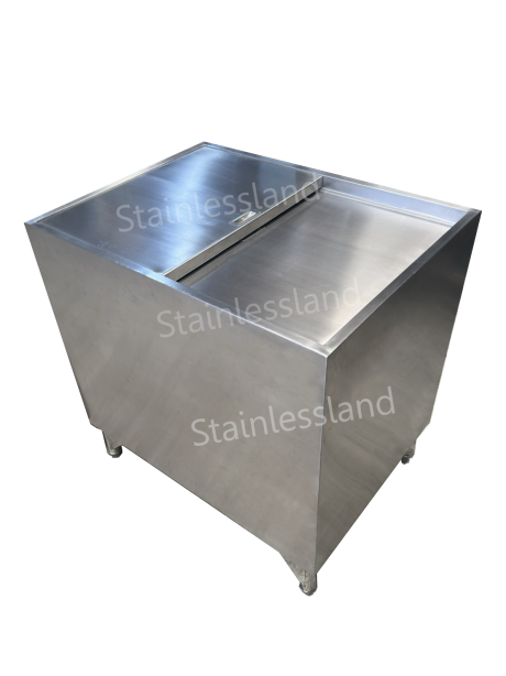ถังน้ำแข็งสแตนเลสฝาเลื่อนด้านบน