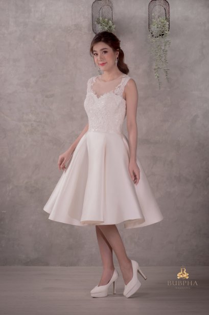 ชุดหมั้นเดรสสั้น สีแชมเปญ ชุดที่ 5