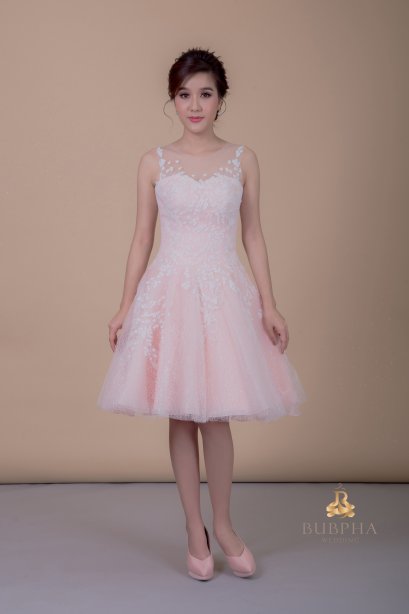 ชุดหมั้นเดรสสั้น สี โอรส