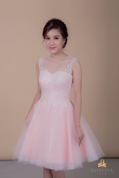 ชุดหมั้นเดรสสั้น สี โอรส
