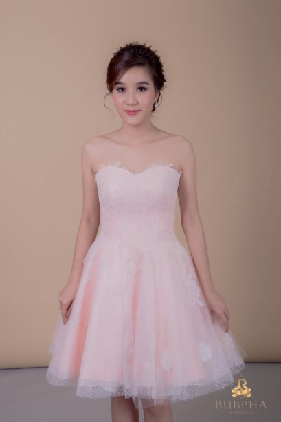 ชุดหมั้นเดรสสั้น สี โอรส
