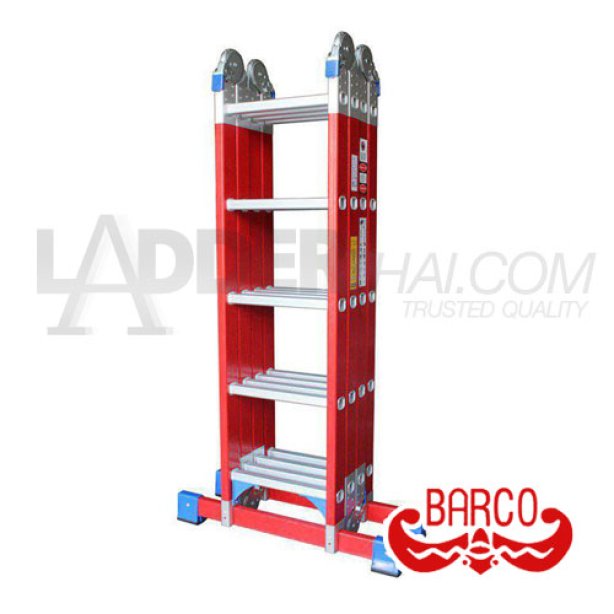 TPQ-M4(F) (4 x 5 ขั้น) บันไดอเนกประสงค์ไฟเบอร์กลาสทรง M BARCO