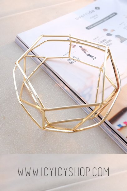 Geometrical Gold Bangle