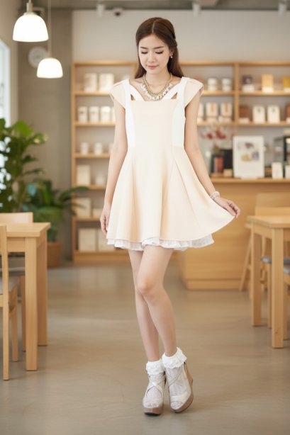 Creamy Listo Dress-Vanille DI8105