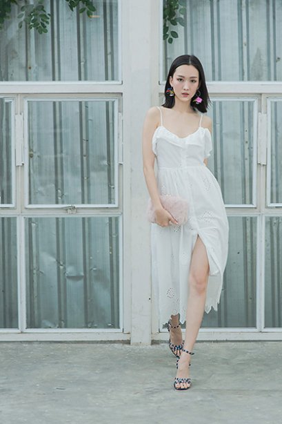 Lucia White Long Dress