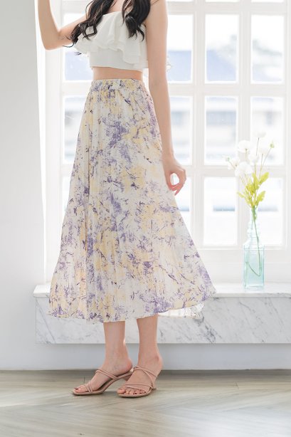 Maya Lilac Marble Skirt