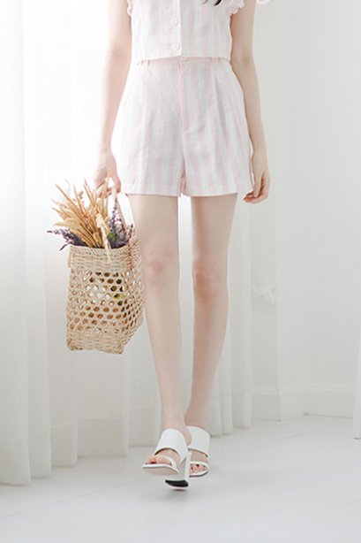 B11411 Pink &amp; White Vertical (Only Shorts)