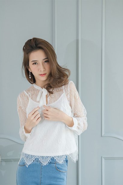 Lace Of See Through Top
