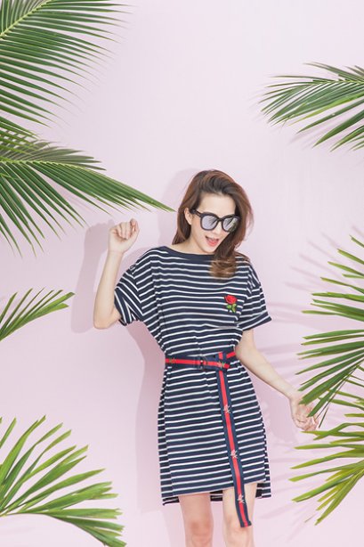 D10405 Stripes Rosie Dress with Belt