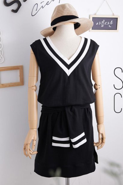 SD1002 V neck Dress