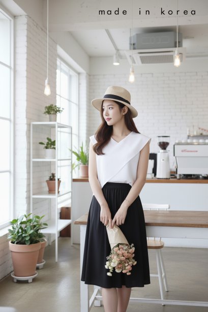 Checked Sheer Top (made in korea) ST2003