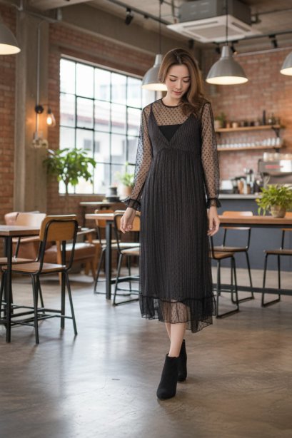 Romantic Dotted Tulle Dress