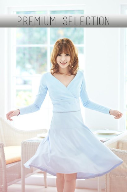 D8903  Lady Blue Frilly Dress