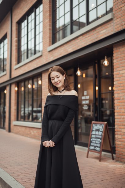 T9911  Pleated Off Shoulder Knit Top