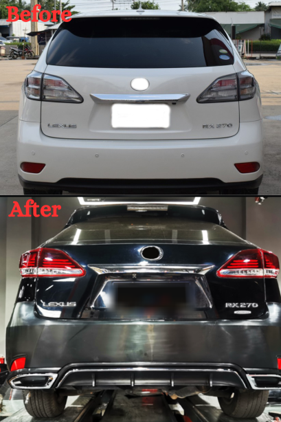 RXF กันชนหลัง Bodykit For 2009 - 2015 Rx270  Rx350  RX450