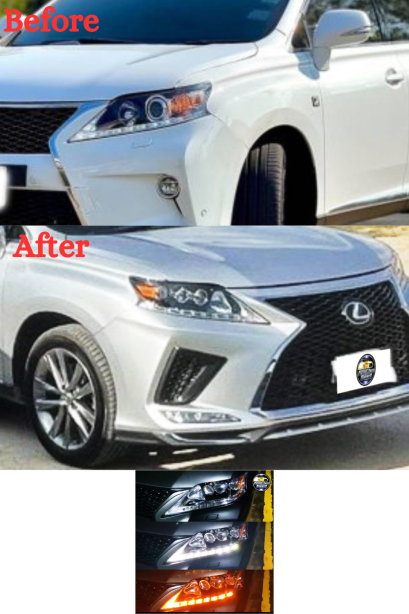 ไฟหน้า 3 ดวง ไฟเลี้ยววิ่ง สำหรับ Lexus RX270 / RX350 / RX450H ปี 2008-2015