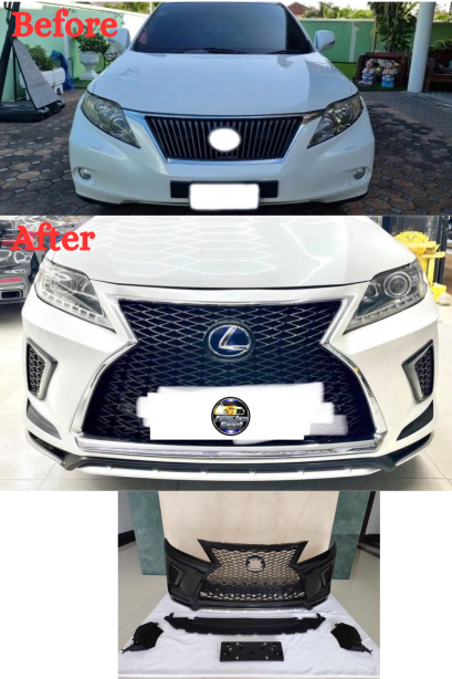 กันชนหน้า ไฟ UP grade 2012 ทรง 2020  สำหรับ Lexus RX270 / RX350 / RX450H ปี 2008 - 2014