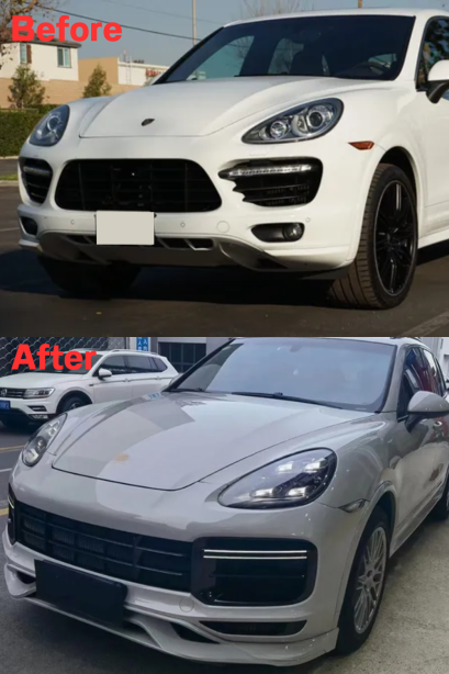 ชุดแปลง Porsche Cayenne 958.1 ปี 2011-2014 อัปเกรดเป็น 958.2 พร้อมกันชนหน้า-ท้าย และไฟหน้า 9Y0 Turbo ปี 2018