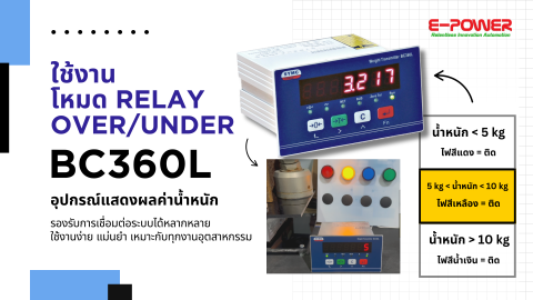 Using the Weighting Indicator BC360L – Relay Over/Under Mode