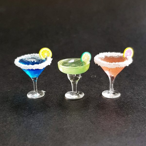 1:12 Dollhouse Miniature Halloween Margarita Miniature Halloween//Mini Drink
