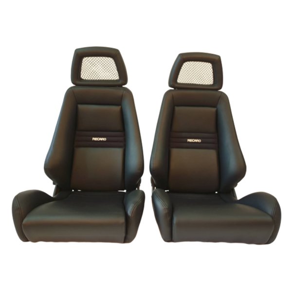 2 Used AUTHENTIC RECARO LX Leather Net Headrest seats RACING HONDA