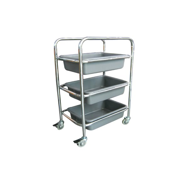 50617 รถเข็นโรงอาหาร Canteen Trolley with 3 trays Timeng