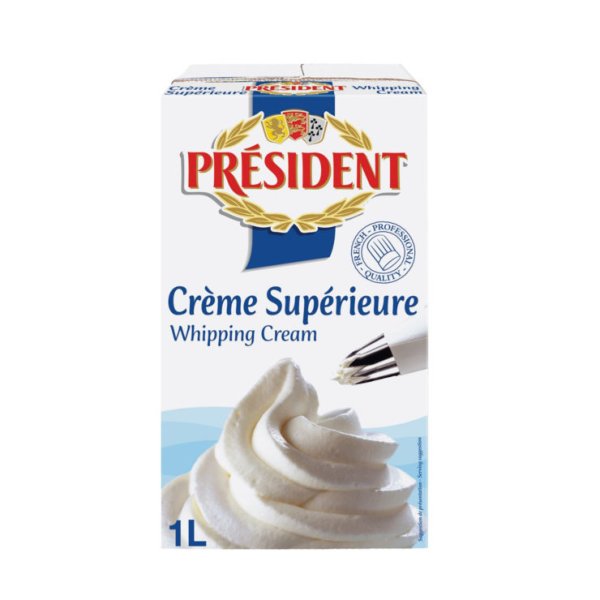 President whipping cream 1 liter bakeryland