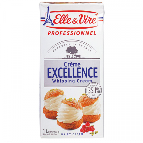 Whipping Cream ตรา Elle&Vire 1 Liter bakeryland
