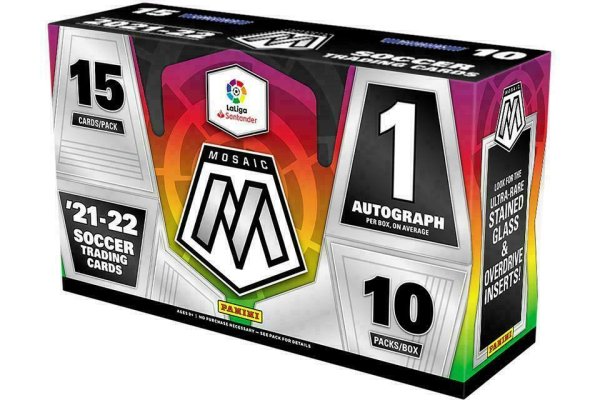 2021-22 Panini Mosaic La Liga Soccer Hobby Box - Sgsportcards