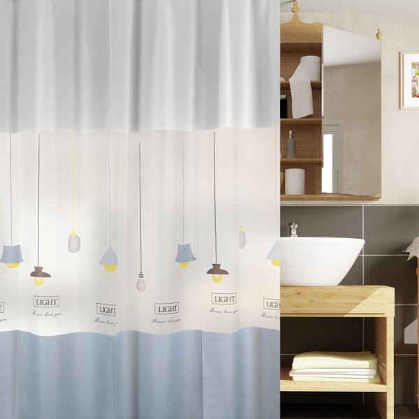U 8065 PLASTIC SHOWER CURTAIN PEVA LIGHTEX wspbath