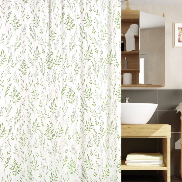 U 8073 PLASTIC SHOWER CURTAIN PEVA LIGHTEX wspbath