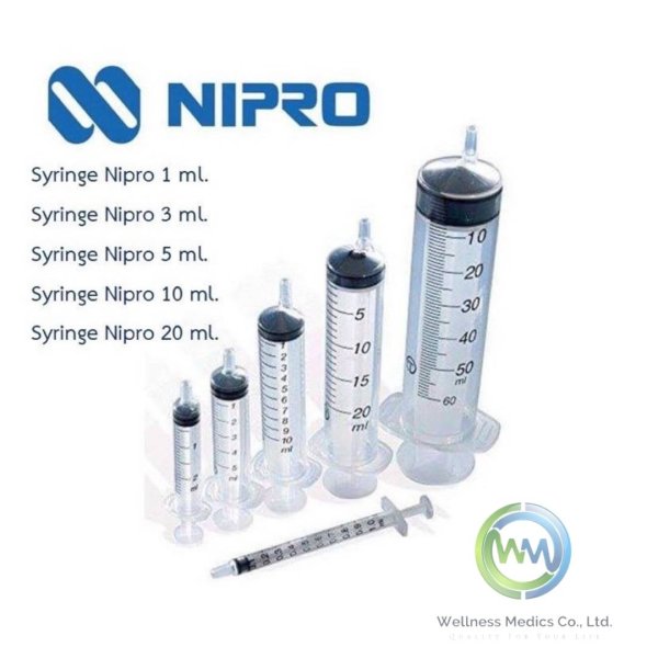 Syringe Nipro (100 pieces/box) - wellnessmedics3