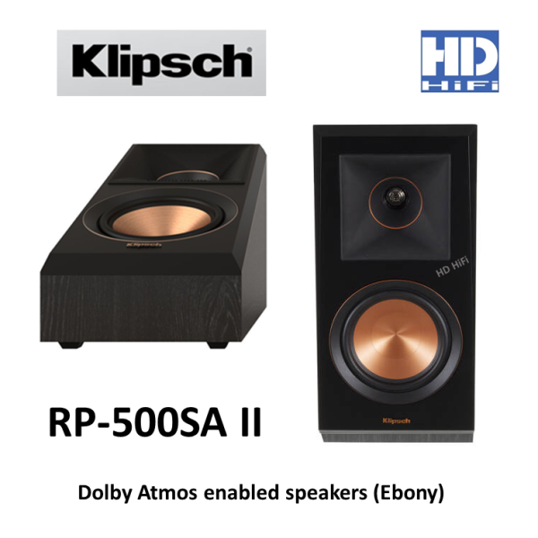 Klipsch RP-500SA II Dolby Atmos Enabled Speakers (Ebony) - Hd-hifi