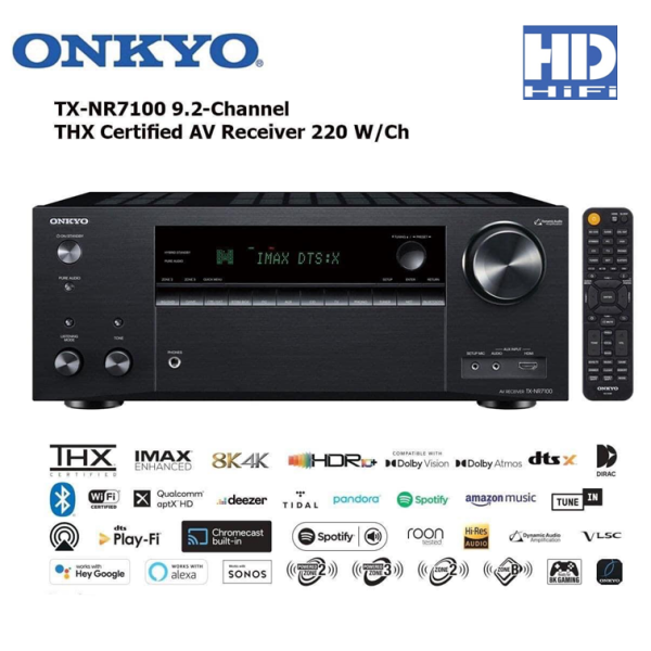 Onkyo TXNR7100 9.2channel home theater receiver with Dolby Atmos hd