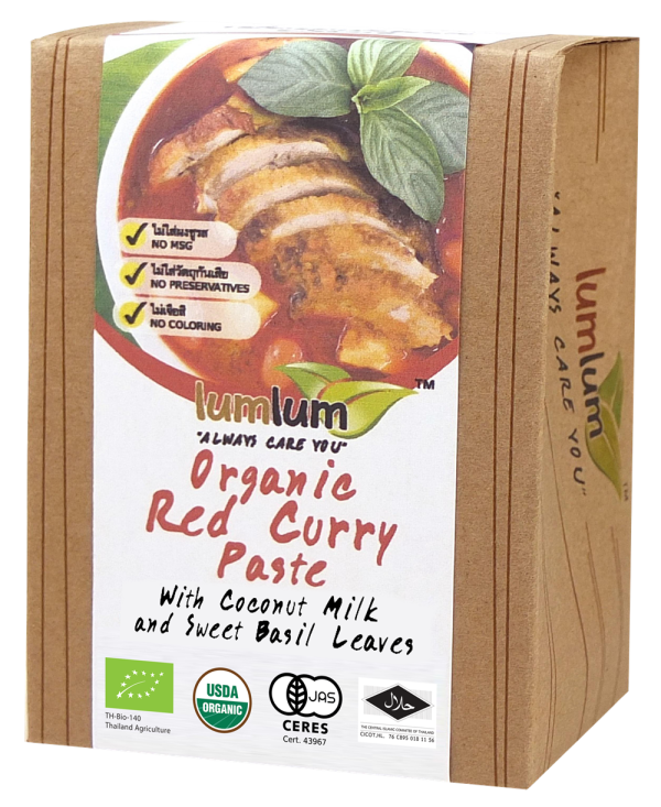Organic Red Curry Paste with Coconut Milk & Sweet Basil Leaves