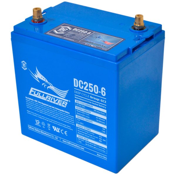 Battery Deep Cycle Fullriver DC250-6 (6V 250Ah) (Absorbent Glass Mat ...