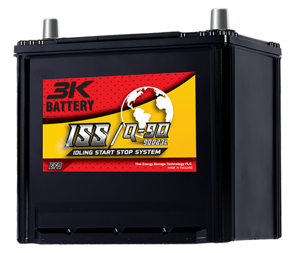 แบตเตอรี่ 3K Q90 (EFB-Enhanced Flooded Battery Type) 12V 68Ah - rungseng
