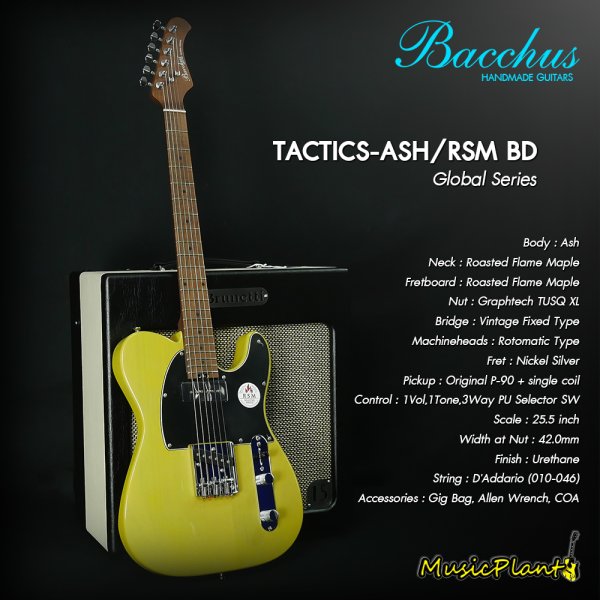 Bacchus กีตาร์ไฟฟ้า รุ่น TACTICS-ASH/RSM BD - musicplant