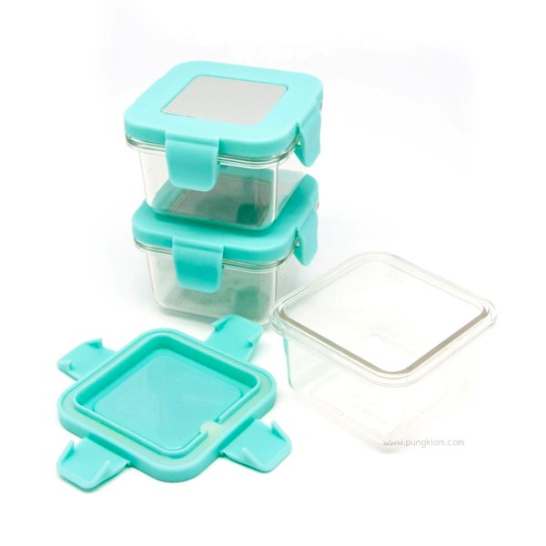 MARCUS & MARCUS TRITAN AIR TIGHT CONTAINERS 4 Oz x 3 pcs. pungklom
