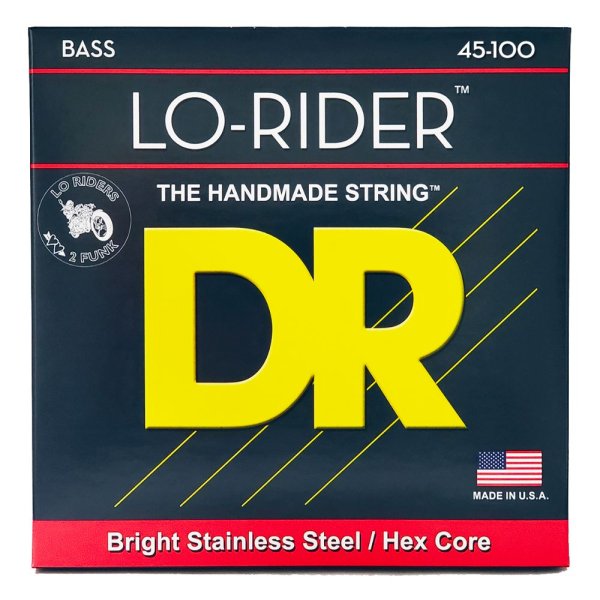DR Strings LoRider Stainless Steel Electric Bass Strings Long Scale