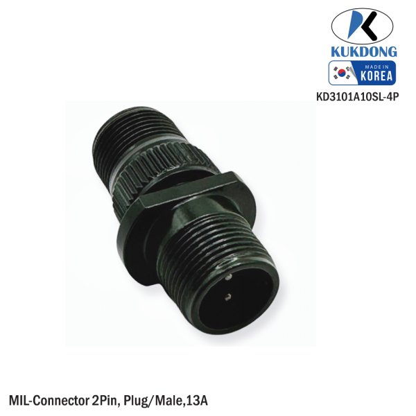 KD3101A10SL4P MILConnector 2Pin, Plug/Male,13A factorymate