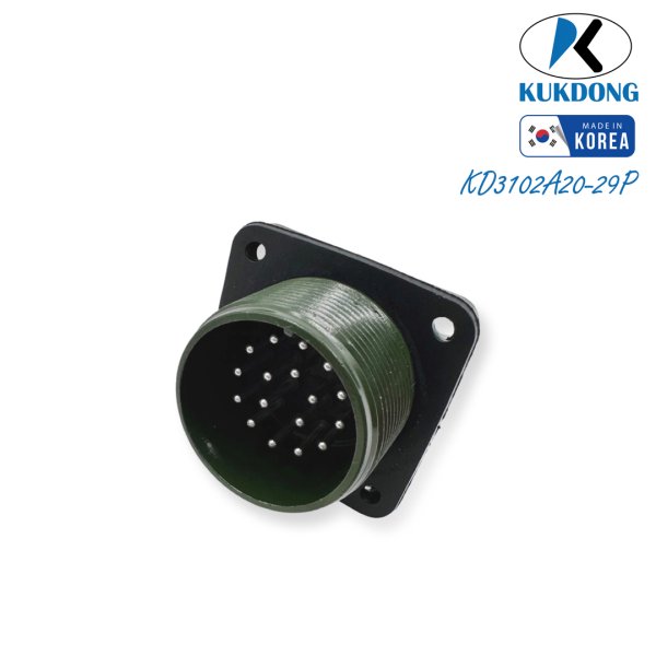 KD3102A2029P, Box mounting receptacle, Pin Contact, Kukdong factorymate