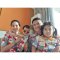 เสื้อฮาวาย เสื้อเด็ก เสื้อครอบครัว เด็ก&ผู้ใหญ่ Hawaiian aloha Shirts  (มะพร้าว Colorful พื้นขาว)